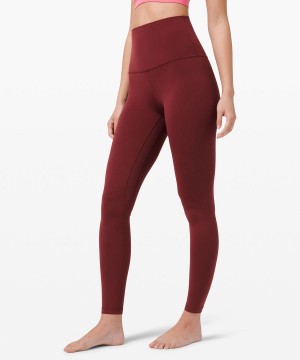 Lululemon Align™ Super-High-Rise 28" Tights Dam Röda Vinröda Sverige | TAPZUG048