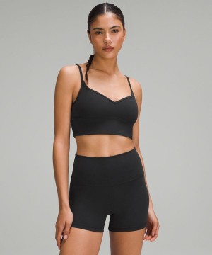 Lululemon Align™ Sweetheart Bra Light Support, A/B Cup Sport BH Dam Svarta Sverige | UGVRTS846