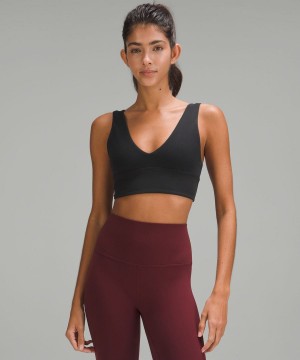 Lululemon Align™ V-Neck Bra Light Support, A/B Cup Sport BH Dam Svarta Sverige | KELMRW260