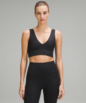 Lululemon Align™ V-Neck Bra Light Support, A/B Cup Sport BH Dam Svarta Sverige | YALGZR865
