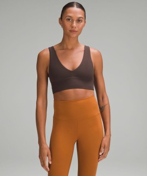 Lululemon Align™ V-Neck Bra Light Support, A/B Cup Sport BH Dam Choklad Sverige | NEBRGM437