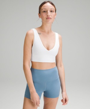 Lululemon Align™ V-Neck Bra Light Support, A/B Cup Sport BH Dam Vita Sverige | ASPMVC653