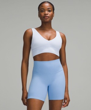 Lululemon Align™ V-Neck Bra Light Support, C/D Cup Sport BH Dam Vita Sverige | WFHREV381