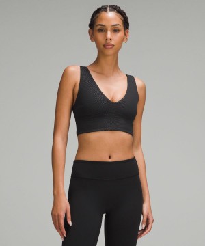 Lululemon Align™ V-Neck Bra Light Support, C/D Cup Sport BH Dam Svarta Sverige | RQZUEP617