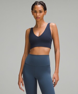 Lululemon Align™ V-Neck Bra Light Support, C/D Cup Sport BH Dam Marinblå Sverige | TFBMVI736