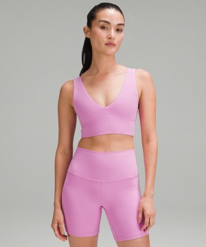 Lululemon Align™ V-Neck Bra Light Support, A/B Cup Sport BH Dam Lila Sverige | NZJCED946