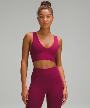 Lululemon Align™ V-Neck Bra Light Support, A/B Cup Sport BH Dam Vinröda Sverige | XGBJWZ698