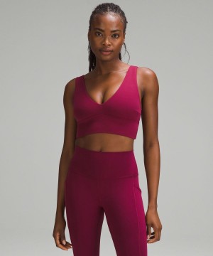 Lululemon Align™ V-Neck Bra Light Support, C/D Cup Sport BH Dam Vinröda Sverige | WGDZCB953