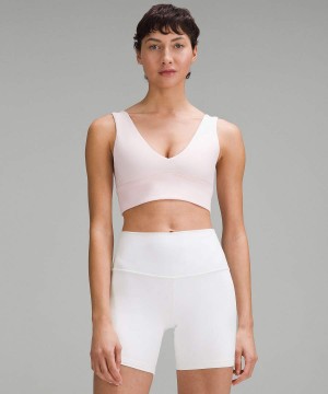 Lululemon Align™ V-Neck Bra Light Support, A/B Cup Sport BH Dam Ljusröda Sverige | NMRYFO276