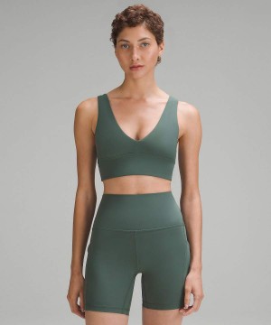 Lululemon Align™ V-Neck Bra Light Support, A/B Cup Sport BH Dam Mörkgröna Sverige | YHOVAT508
