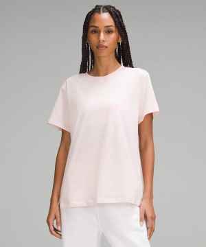 Lululemon All Yours Bomull T-shirt Dam Ljusröda Sverige | AQPWDV298