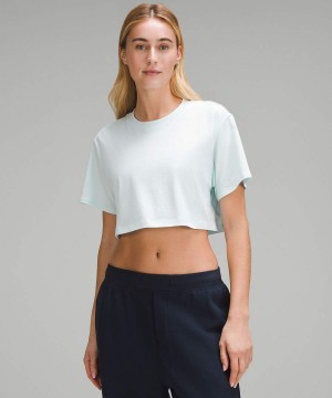 Lululemon All Yours Cropped T-shirt Dam Blå Sverige | IOQUMP932