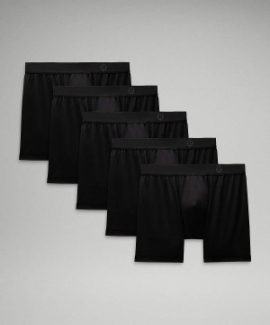 Lululemon Always In Motion Boxer 5" 5 Pack Underkläder Herr Svarta Svarta Svarta Svarta Svarta Sverige | EIWCXU485