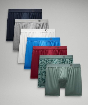 Lululemon Always In Motion Boxer 5" 7 Pack Underkläder Herr Marinblå Grå Blå Turkos Sverige | BYNJHI715