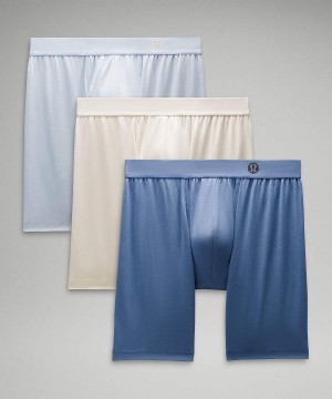 Lululemon Always In Motion Long Boxer 7" 3 Pack Underkläder Herr Blå Beige Sverige | PDJVCR702