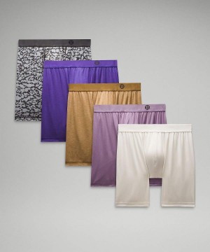Lululemon Always In Motion Long Boxer 7" 5 Pack Underkläder Herr Camo Grå Mörkgrå Lila Lila Grå Beige Sverige | LIFZHY364