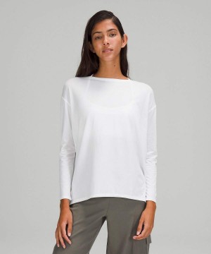 Lululemon Back in Action Långärmad Tröja Dam Vita Sverige | AZCXHR307