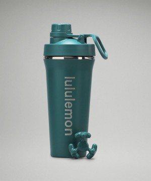 Lululemon Back to Life Shaker Bottle 24oz Vattenflaska Herr Turkos Sverige | YTKNOV317