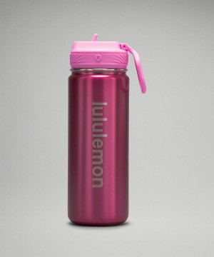 Lululemon Back to Life Sport Bottle 18oz Straw Lid Vattenflaska Dam Lila Sverige | FOTIJR047