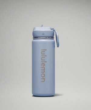 Lululemon Back to Life Sport Bottle 18oz Straw Lid Vattenflaska Dam Blå Beige Sverige | LAHMFC980