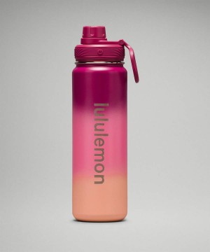Lululemon Back to Life Sport Bottle 24oz Vattenflaska Dam Lila Rosa Korall Sverige | JXRIAO425