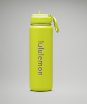 Lululemon Back to Life Sport Bottle 24oz Straw Lid Vattenflaska Dam Ljusgröna Sverige | VLZOGK893