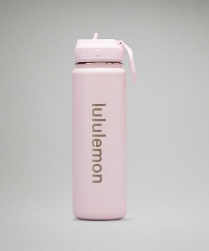 Lululemon Back to Life Sport Bottle 24oz Straw Lid Vattenflaska Dam Rosa Sverige | AVIGSH651
