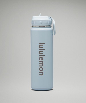 Lululemon Back to Life Sport Bottle 24oz Straw Lid Vattenflaska Dam Blå Sverige | STZQHI951