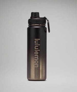 Lululemon Back to Life Sport Bottle 24oz Shine Vattenflaska Dam Svarta Grå Sverige | TWEIZV461