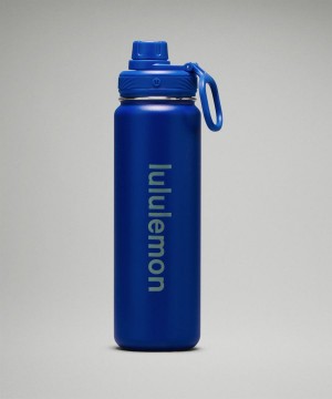 Lululemon Back to Life Sport Bottle 24oz Vattenflaska Dam Blå Sverige | ZJGWRU590