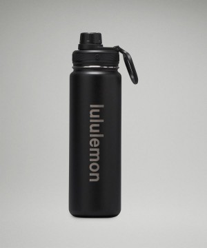 Lululemon Back to Life Sport Bottle 24oz Vattenflaska Dam Svarta Sverige | CKYJUN405