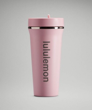 Lululemon Back to Life Tumbler 24oz Vattenflaska Dam Rosa Vita Sverige | CVPLZA357