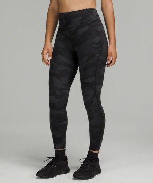 Lululemon Base Pace High-Rise 25" Tights Dam Camo Svarta Olika Färger Sverige | NZDEQW380