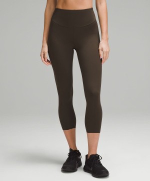 Lululemon Base Pace High-Rise Crop 23" Tights Dam Mörkolivgröna Sverige | JSUWRL607