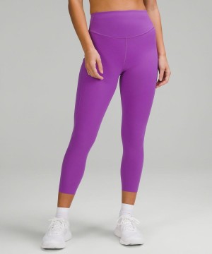 Lululemon Base Pace High-Rise Crop 23" Tights Dam Lila Sverige | OMPFUT291