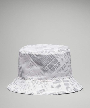 Lululemon Both Ways Reversible Manifesto Print Bucket Hatt Herr Beige Röda Sverige | KWFTNE715