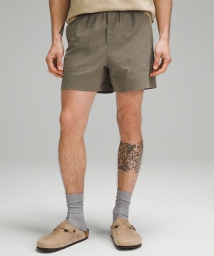 Lululemon Bowline 5" Stretch Bomull VersaTwill Shorts Herr Grå Sverige | QHTUIB437