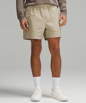 Lululemon Bowline 5" Stretch Bomull VersaTwill Shorts Herr Khaki Sverige | BQDFWK763