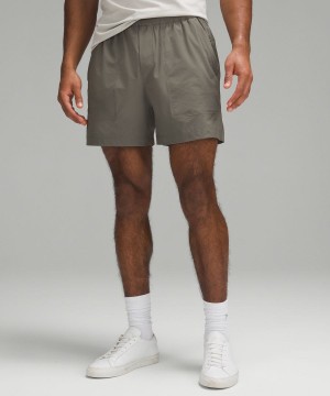 Lululemon Bowline 5" Stretch Ripstop Shorts Herr Grå Olivgröna Sverige | FVTSXN390