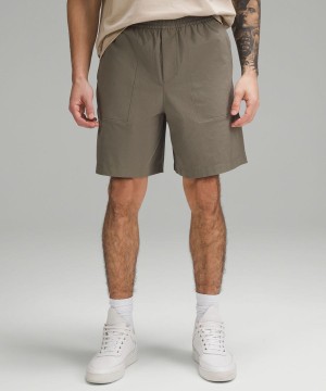 Lululemon Bowline 8" Stretch Bomull VersaTwill Shorts Herr Grå Sverige | DOXMUV423
