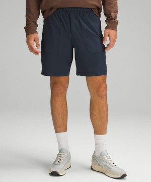Lululemon Bowline 8" Stretch Ripstop Shorts Herr Marinblå Sverige | XNYECW185