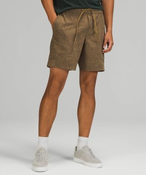 Lululemon Bowline 8" WovenAir Shorts Herr Mörkgrå Sverige | YTXNUK792