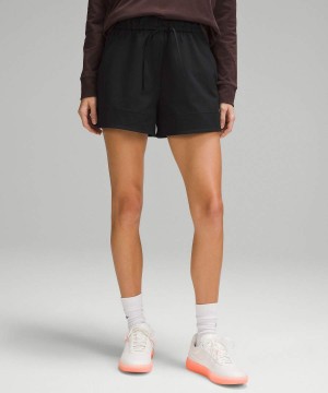 Lululemon Cinchable Midja High-Rise Woven 3.5" Shorts Dam Svarta Sverige | UJSKHR069