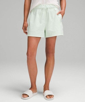 Lululemon Cinchable Midja High-Rise Woven 3.5" Shorts Dam Gröna Sverige | RTNOMU642