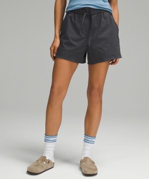 Lululemon Cinchable Midja High-Rise Woven 3.5" Shorts Dam Mörkgrå Sverige | AUXHYT134