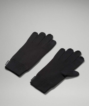 Lululemon Cold Pursuit Knit Handskar Herr Svarta Sverige | OIRGAH213