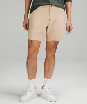 Lululemon Commission Klassiska-Fit 7" Cord Shorts Herr Khaki Sverige | DVWHUF534