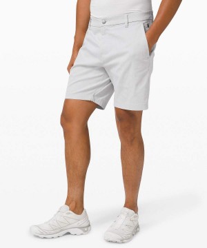 Lululemon Commission Klassiska-Fit 7" Oxford Shorts Herr Vita Svarta Sverige | AZPFDQ745