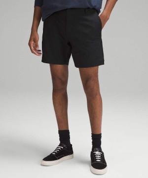 Lululemon Commission Klassiska-Fit 7" WovenAir Shorts Herr Svarta Sverige | OPWAFT782