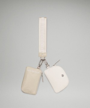 Lululemon Dual Pouch Wristlet Dam Beige Vita Vita Sverige | XKQFIW725